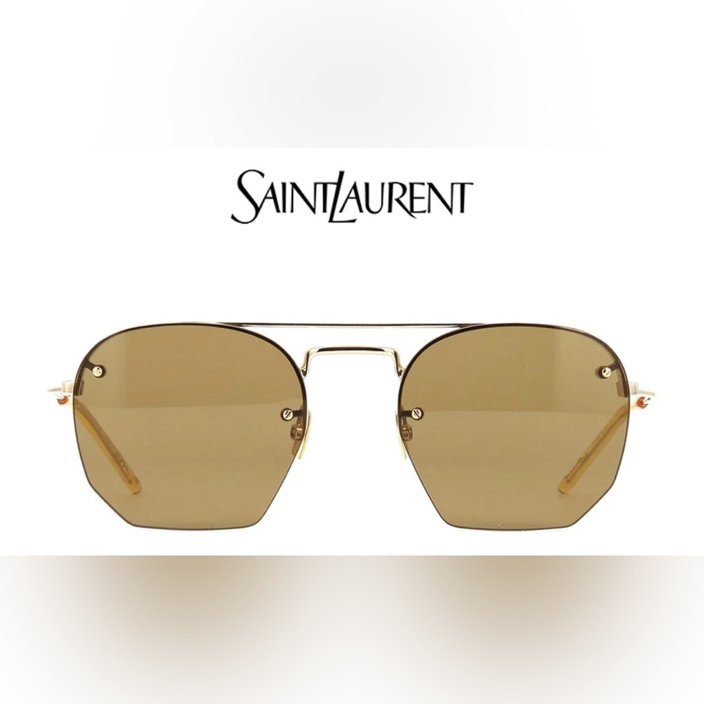 Saint Laurent SL 422 gold aviator sunglasses